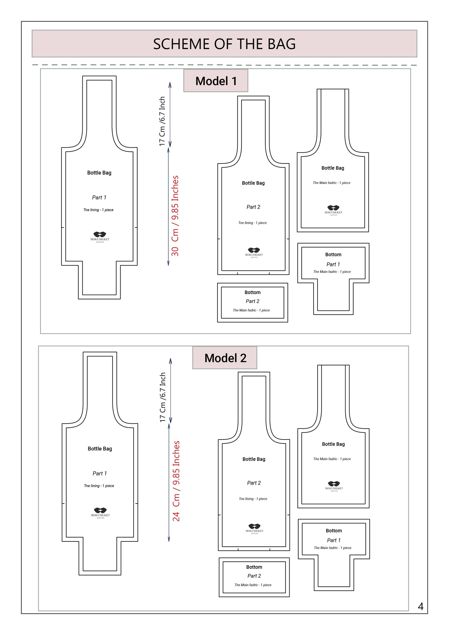 Bottle bag patterns