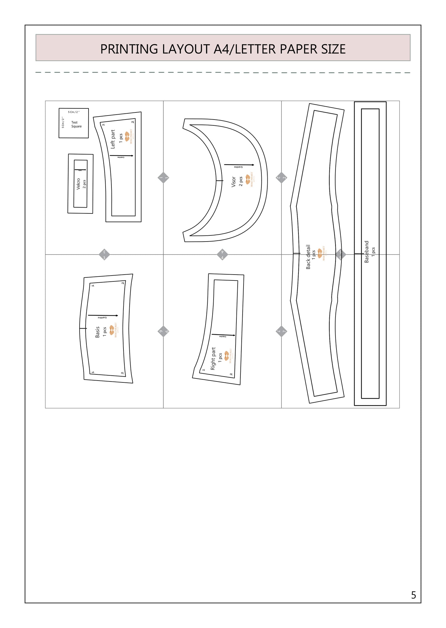 Tennis Visor PDF pattern