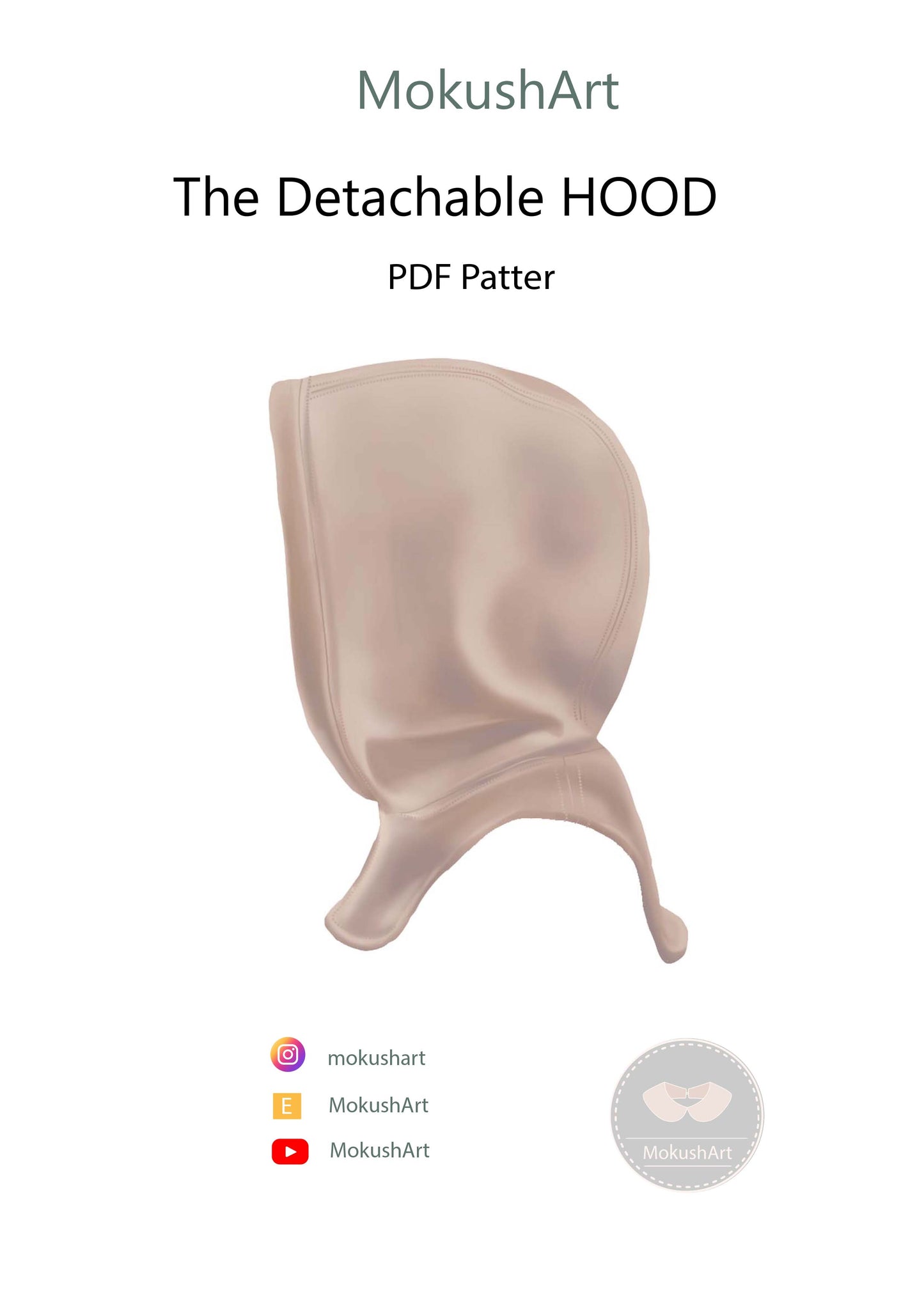 Detachable Hood PDF Pattern