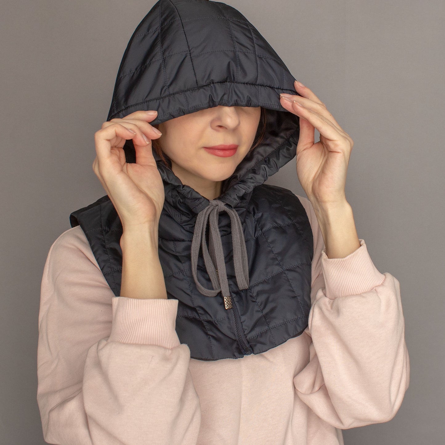 Detachable hood with zipper PDF Pattern